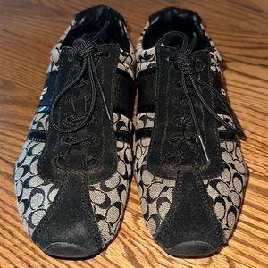 Coach, size 6. Grayish/Black sneakers.
